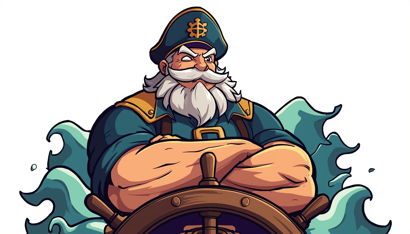 Man the Dinghy - Captain at helm